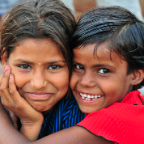 2 Happy Children on the Ghats