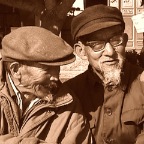 2 old Naxi Men in Sepia