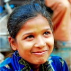 Young Girl Selling in The Market