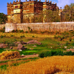 Orchha Castle View from the Field