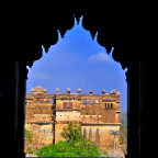 Looking at Orchha Castle Though Doorway