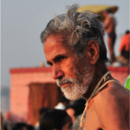 Old Man in The Morning on The Ganges