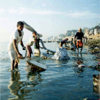 Washing Clothes In The Gangas, Varinasi 1998