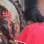 Devotee and Ganesha