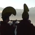Morning Horns At Nechung Monastery